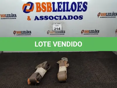 LOTE 214 - 02 CINTAS PARA SEGURANÇA. (NO ESTADO) ATENÇÃO! FAZER A VISITAÇÃO ANTES DE ARREMATAR, NÃO SABEMOS SE FUNCIONA. LEILÃO NÃO TEM GARANTIA E NEM DEVOLUÇÃO, SUJEITO A POSSÍVEIS AVARIAS VISÍVEIS/OCULTAS E/OU AUSÊNCIA DE COMPONENTES.