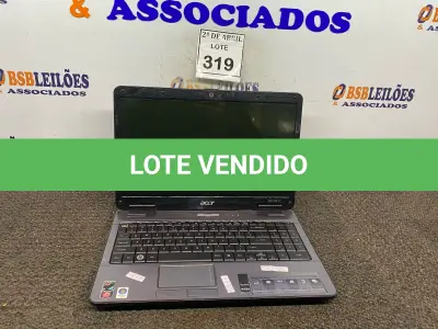 LOTE 319 - 01 NOTEBOOK ACER PARA RETIRADA DE PEÇAS. (NO ESTADO) ATENÇÃO! FAZER A VISITAÇÃO ANTES DE ARREMATAR, NÃO SABEMOS SE FUNCIONA. LEILÃO NÃO TEM GARANTIA E NEM DEVOLUÇÃO, SUJEITO A POSSÍVEIS AVARIAS VISÍVEIS/OCULTAS E/OU AUSÊNCIA DE COMPONENTES.