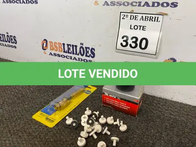 LOTE 330 - 02 MAND RIL, 01 KIT REPARO DE REGISTRO E CARRAPETAS. (NO ESTADO) ATENÇÃO! FAZER A VISITAÇÃO ANTES DE ARREMATAR, NÃO SABEMOS SE FUNCIONA. LEILÃO NÃO TEM GARANTIA E NEM DEVOLUÇÃO, SUJEITO A POSSÍVEIS AVARIAS VISÍVEIS/OCULTAS E/OU AUSÊNCIA DE COMPONENTES.