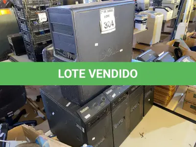 LOTE 304 - 05 CPUS DELL. (NO ESTADO) ATENÇÃO! FAZER A VISITAÇÃO ANTES DE ARREMATAR, NÃO SABEMOS SE FUNCIONA. LEILÃO NÃO TEM GARANTIA E NEM DEVOLUÇÃO, SUJEITO A POSSÍVEIS AVARIAS VISÍVEIS/OCULTAS E/OU AUSÊNCIA DE COMPONENTES.