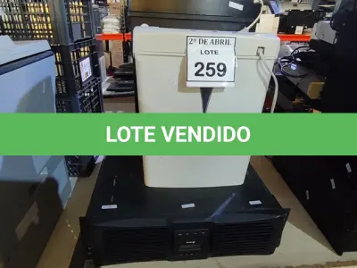 LOTE 259 - 01 NOBREAK DELTA E 02 FRAGMENTADORAS DE PAPEL. (NO ESTADO) ATENÇÃO! FAZER A VISITAÇÃO ANTES DE ARREMATAR, NÃO SABEMOS SE FUNCIONA. LEILÃO NÃO TEM GARANTIA E NEM DEVOLUÇÃO, SUJEITO A POSSÍVEIS AVARIAS VISÍVEIS/OCULTAS E/OU AUSÊNCIA DE COMPONENTES.