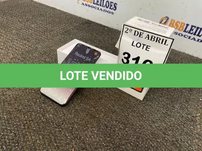LOTE 316 - 01 CELULAR READMI 9A. (NO ESTADO) ATENÇÃO! FAZER A VISITAÇÃO ANTES DE ARREMATAR, NÃO SABEMOS SE FUNCIONA. LEILÃO NÃO TEM GARANTIA E NEM DEVOLUÇÃO, SUJEITO A POSSÍVEIS AVARIAS VISÍVEIS/OCULTAS E/OU AUSÊNCIA DE COMPONENTES.