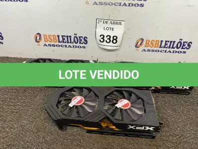 LOTE 338 - 03 PLACAS DE VÍDEO XFX 4GB. (NO ESTADO) ATENÇÃO! FAZER A VISITAÇÃO ANTES DE ARREMATAR, NÃO SABEMOS SE FUNCIONA. LEILÃO NÃO TEM GARANTIA E NEM DEVOLUÇÃO, SUJEITO A POSSÍVEIS AVARIAS VISÍVEIS/OCULTAS E/OU AUSÊNCIA DE COMPONENTES.