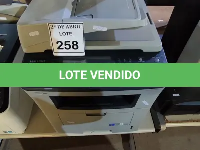 LOTE 258 - 01 IMPRESSORA SAMSUNG SCX5835NX. (NO ESTADO) ATENÇÃO! FAZER A VISITAÇÃO ANTES DE ARREMATAR, NÃO SABEMOS SE FUNCIONA. LEILÃO NÃO TEM GARANTIA E NEM DEVOLUÇÃO, SUJEITO A POSSÍVEIS AVARIAS VISÍVEIS/OCULTAS E/OU AUSÊNCIA DE COMPONENTES.