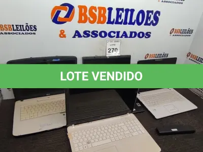 LOTE 270 - 04 NOTEBOOKS DIVERSOS COM AVARIAS. (NO ESTADO) ATENÇÃO! FAZER A VISITAÇÃO ANTES DE ARREMATAR, NÃO SABEMOS SE FUNCIONA. LEILÃO NÃO TEM GARANTIA E NEM DEVOLUÇÃO, SUJEITO A POSSÍVEIS AVARIAS VISÍVEIS/OCULTAS E/OU AUSÊNCIA DE COMPONENTES.