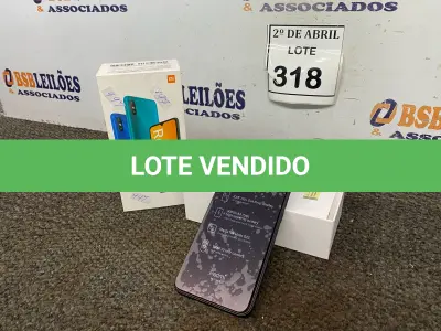 LOTE 318 - 01 CELULAR READMI 9A. (NO ESTADO) ATENÇÃO! FAZER A VISITAÇÃO ANTES DE ARREMATAR, NÃO SABEMOS SE FUNCIONA. LEILÃO NÃO TEM GARANTIA E NEM DEVOLUÇÃO, SUJEITO A POSSÍVEIS AVARIAS VISÍVEIS/OCULTAS E/OU AUSÊNCIA DE COMPONENTES.