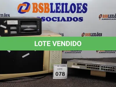 LOTE 078 - 01 MICRO-ONDAS PANASONIC, 01 SWITCH E 01 APARELHO IBM. (NO ESTADO) ATENÇÃO! FAZER A VISITAÇÃO ANTES DE ARREMATAR, NÃO SABEMOS SE FUNCIONA. LEILÃO NÃO TEM GARANTIA E NEM DEVOLUÇÃO, SUJEITO A POSSÍVEIS AVARIAS VISÍVEIS/OCULTAS E/OU AUSÊNCIA DE COMPONENTES.