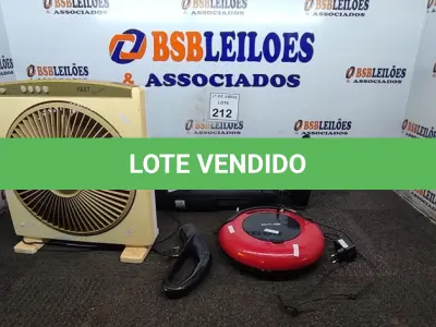 LOTE 212 - 01 ASPIRADOR DE PÓ PHILCO,01 ASPIRADOR DE PÓ ROBÔ E 01 VENTILADOR. (NO ESTADO) ATENÇÃO! FAZER A VISITAÇÃO ANTES DE ARREMATAR, NÃO SABEMOS SE FUNCIONA. LEILÃO NÃO TEM GARANTIA E NEM DEVOLUÇÃO, SUJEITO A POSSÍVEIS AVARIAS VISÍVEIS/OCULTAS E/OU AUSÊNCIA DE COMPONENTES.