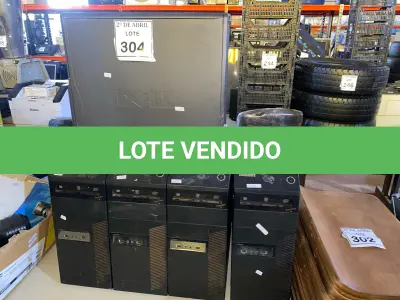 LOTE 304 - 05 CPUS DELL. (NO ESTADO) ATENÇÃO! FAZER A VISITAÇÃO ANTES DE ARREMATAR, NÃO SABEMOS SE FUNCIONA. LEILÃO NÃO TEM GARANTIA E NEM DEVOLUÇÃO, SUJEITO A POSSÍVEIS AVARIAS VISÍVEIS/OCULTAS E/OU AUSÊNCIA DE COMPONENTES.