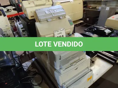 LOTE 261 - 01 LOTE COM IMPRESSORAS DIVERSAS. (NO ESTADO) ATENÇÃO! FAZER A VISITAÇÃO ANTES DE ARREMATAR, NÃO SABEMOS SE FUNCIONA. LEILÃO NÃO TEM GARANTIA E NEM DEVOLUÇÃO, SUJEITO A POSSÍVEIS AVARIAS VISÍVEIS/OCULTAS E/OU AUSÊNCIA DE COMPONENTES.