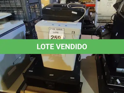 LOTE 259 - 01 NOBREAK DELTA E 02 FRAGMENTADORAS DE PAPEL. (NO ESTADO) ATENÇÃO! FAZER A VISITAÇÃO ANTES DE ARREMATAR, NÃO SABEMOS SE FUNCIONA. LEILÃO NÃO TEM GARANTIA E NEM DEVOLUÇÃO, SUJEITO A POSSÍVEIS AVARIAS VISÍVEIS/OCULTAS E/OU AUSÊNCIA DE COMPONENTES.