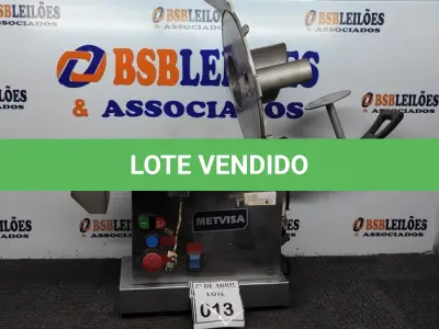 LOTE 013 - 01 RALADOR DE FRIOS METVISA. (NO ESTADO) ATENÇÃO! FAZER A VISITAÇÃO ANTES DE ARREMATAR, NÃO SABEMOS SE FUNCIONA. LEILÃO NÃO TEM GARANTIA E NEM DEVOLUÇÃO, SUJEITO A POSSÍVEIS AVARIAS VISÍVEIS/OCULTAS E/OU AUSÊNCIA DE COMPONENTES.