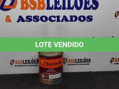 LOTE 049 - 01 LATA DE TINTA ESMALTE PARA MADEIRAS E METAIS NA COR BRILHANTE PRETO DE 3,6L MARCA SUVINIL. (NOVO) (NO ESTADO) ATENÇÃO! FAZER A VISITAÇÃO ANTES DE ARREMATAR, NÃO SABEMOS SE FUNCIONA. LEILÃO NÃO TEM GARANTIA E NEM DEVOLUÇÃO, SUJEITO A POSSÍVEIS AVARIAS VISÍVEIS/OCULTAS E/OU AUSÊNCIA DE COMPONENTES.