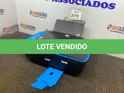 LOTE 375 - 01 IMPRESSORA HP DESKJET ULTRA 4729. (NO ESTADO) ATENÇÃO! FAZER A VISITAÇÃO ANTES DE ARREMATAR, NÃO SABEMOS SE FUNCIONA. LEILÃO NÃO TEM GARANTIA E NEM DEVOLUÇÃO, SUJEITO A POSSÍVEIS AVARIAS VISÍVEIS/OCULTAS E/OU AUSÊNCIA DE COMPONENTES.