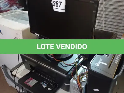 LOTE 287 - 01 IMPRESSORA HP DESKJETF4480, 01 MONITOR E 01 FRAGMENTADORA DE PAPEL. (NO ESTADO) ATENÇÃO! FAZER A VISITAÇÃO ANTES DE ARREMATAR, NÃO SABEMOS SE FUNCIONA. LEILÃO NÃO TEM GARANTIA E NEM DEVOLUÇÃO, SUJEITO A POSSÍVEIS AVARIAS VISÍVEIS/OCULTAS E/OU AUSÊNCIA DE COMPONENTES.