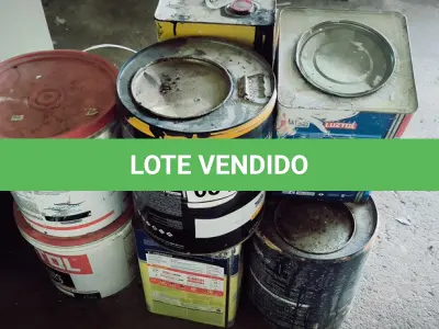 LOTE 084 - 01 LOTE COM TINTAS E MASSAS DIVERSAS. (NO ESTADO) ATENÇÃO! FAZER A VISITAÇÃO ANTES DE ARREMATAR, NÃO SABEMOS SE FUNCIONA. LEILÃO NÃO TEM GARANTIA E NEM DEVOLUÇÃO, SUJEITO A POSSÍVEIS AVARIAS VISÍVEIS/OCULTAS E/OU AUSÊNCIA DE COMPONENTES.