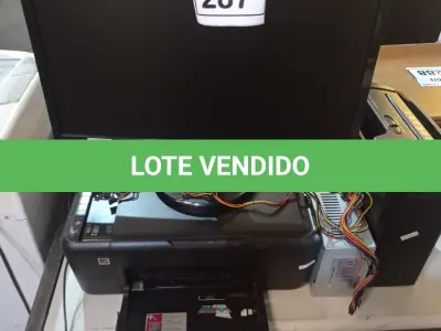 LOTE 287 - 01 IMPRESSORA HP DESKJETF4480, 01 MONITOR E 01 FRAGMENTADORA DE PAPEL. (NO ESTADO) ATENÇÃO! FAZER A VISITAÇÃO ANTES DE ARREMATAR, NÃO SABEMOS SE FUNCIONA. LEILÃO NÃO TEM GARANTIA E NEM DEVOLUÇÃO, SUJEITO A POSSÍVEIS AVARIAS VISÍVEIS/OCULTAS E/OU AUSÊNCIA DE COMPONENTES.