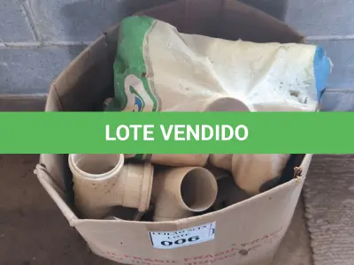 LOTE 006 - 01 LOTE COM CONEXÕES T 75X75.  (NO ESTADO) ATENÇÃO! FAZER A VISITAÇÃO ANTES DE ARREMATAR, NÃO SABEMOS SE FUNCIONA. LEILÃO NÃO TEM GARANTIA E NEM DEVOLUÇÃO, SUJEITO A POSSÍVEIS AVARIAS VISÍVEIS/OCULTAS E/OU AUSÊNCIA DE COMPONENTES.