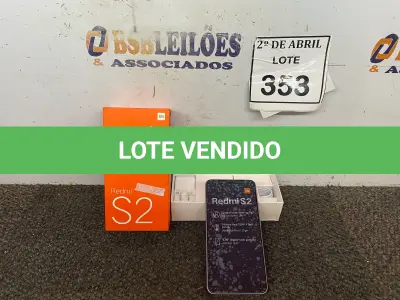 LOTE 353 - 01 CELULAR READMI S2 (NOVO). (NO ESTADO) ATENÇÃO! FAZER A VISITAÇÃO ANTES DE ARREMATAR, NÃO SABEMOS SE FUNCIONA. LEILÃO NÃO TEM GARANTIA E NEM DEVOLUÇÃO, SUJEITO A POSSÍVEIS AVARIAS VISÍVEIS/OCULTAS E/OU AUSÊNCIA DE COMPONENTES.