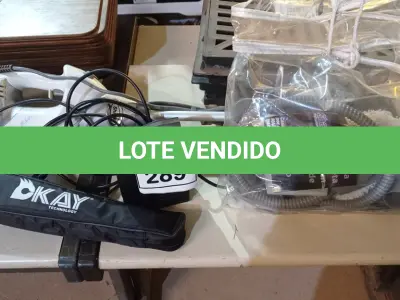 LOTE 289 - 01 VAPORIZADOR MULTIFUNCIONAL , 01 ESTABILIZADOR E 01 DETECTOR DE METAIS., 01 ESTABILIZADOR E 01 DETECTOR DE METAIS. (NO ESTADO) ATENÇÃO! FAZER A VISITAÇÃO ANTES DE ARREMATAR, NÃO SABEMOS SE FUNCIONA. LEILÃO NÃO TEM GARANTIA E NEM DEVOLUÇÃO, SUJEITO A POSSÍVEIS AVARIAS VISÍVEIS/OCULTAS E/OU AUSÊNCIA DE COMPONENTES.