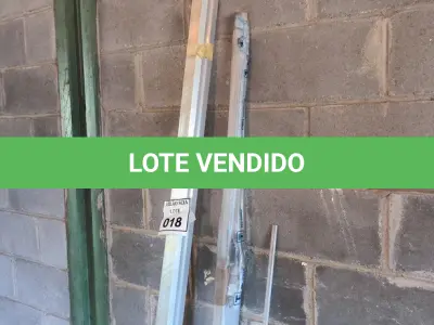 LOTE 018 - 01 LOTE COM PERFIL EM ALUMÍNIO.  (NO ESTADO) ATENÇÃO! FAZER A VISITAÇÃO ANTES DE ARREMATAR, NÃO SABEMOS SE FUNCIONA. LEILÃO NÃO TEM GARANTIA E NEM DEVOLUÇÃO, SUJEITO A POSSÍVEIS AVARIAS VISÍVEIS/OCULTAS E/OU AUSÊNCIA DE COMPONENTES.