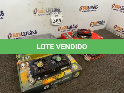 LOTE 364 - 02 PLACAS DE VÍDEO PARA COMPUTADOR. (NO ESTADO) ATENÇÃO! FAZER A VISITAÇÃO ANTES DE ARREMATAR, NÃO SABEMOS SE FUNCIONA. LEILÃO NÃO TEM GARANTIA E NEM DEVOLUÇÃO, SUJEITO A POSSÍVEIS AVARIAS VISÍVEIS/OCULTAS E/OU AUSÊNCIA DE COMPONENTES.