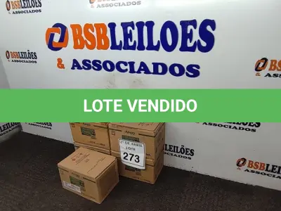 LOTE 273 - 05 CAIXAS COM 06 UNIDADES DE CATALIZADOR VERNIZ PU 150ML. (NO ESTADO) ATENÇÃO! FAZER A VISITAÇÃO ANTES DE ARREMATAR, NÃO SABEMOS SE FUNCIONA. LEILÃO NÃO TEM GARANTIA E NEM DEVOLUÇÃO, SUJEITO A POSSÍVEIS AVARIAS VISÍVEIS/OCULTAS E/OU AUSÊNCIA DE COMPONENTES.
