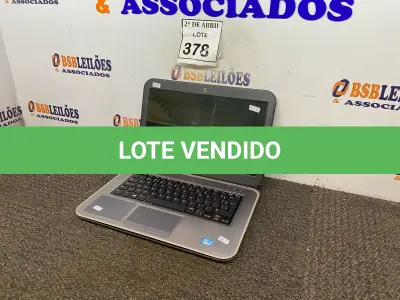 LOTE 378 - 01 NOTEBOOK MARCA DELL I5DE 3° GERAÇÃO 240SSD SEGURANDO BATERIA. (NO ESTADO) ATENÇÃO! FAZER A VISITAÇÃO ANTES DE ARREMATAR, NÃO SABEMOS SE FUNCIONA. LEILÃO NÃO TEM GARANTIA E NEM DEVOLUÇÃO, SUJEITO A POSSÍVEIS AVARIAS VISÍVEIS/OCULTAS E/OU AUSÊNCIA DE COMPONENTES.