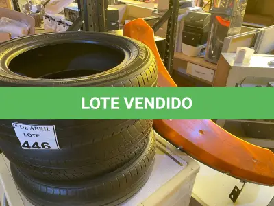 LOTE 446 - 03 PNEUS 165/70/14. (NO ESTADO) ATENÇÃO! FAZER A VISITAÇÃO ANTES DE ARREMATAR, NÃO SABEMOS SE FUNCIONA. LEILÃO NÃO TEM GARANTIA E NEM DEVOLUÇÃO, SUJEITO A POSSÍVEIS AVARIAS VISÍVEIS/OCULTAS E/OU AUSÊNCIA DE COMPONENTES.