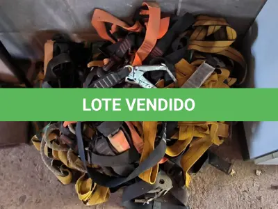 LOTE 068 - 01 LOTE COM CINTOS DE SEGURANÇA PARA OBRA.  (NO ESTADO) ATENÇÃO! FAZER A VISITAÇÃO ANTES DE ARREMATAR, NÃO SABEMOS SE FUNCIONA. LEILÃO NÃO TEM GARANTIA E NEM DEVOLUÇÃO, SUJEITO A POSSÍVEIS AVARIAS VISÍVEIS/OCULTAS E/OU AUSÊNCIA DE COMPONENTES.