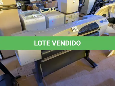 LOTE 427 - 01 PLOTHER HP DESINGJET 500PS. (NO ESTADO) ATENÇÃO! FAZER A VISITAÇÃO ANTES DE ARREMATAR, NÃO SABEMOS SE FUNCIONA. LEILÃO NÃO TEM GARANTIA E NEM DEVOLUÇÃO, SUJEITO A POSSÍVEIS AVARIAS VISÍVEIS/OCULTAS E/OU AUSÊNCIA DE COMPONENTES.