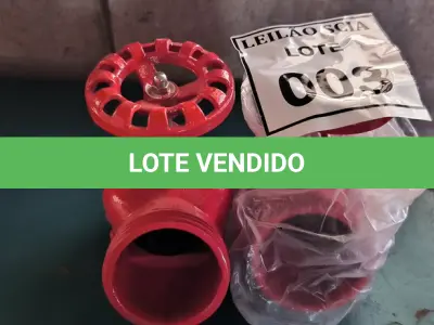 LOTE 003 - 02 VÁLVULAS ANGULAR PARA HIDRANTE.  (NO ESTADO) ATENÇÃO! FAZER A VISITAÇÃO ANTES DE ARREMATAR, NÃO SABEMOS SE FUNCIONA. LEILÃO NÃO TEM GARANTIA E NEM DEVOLUÇÃO, SUJEITO A POSSÍVEIS AVARIAS VISÍVEIS/OCULTAS E/OU AUSÊNCIA DE COMPONENTES.