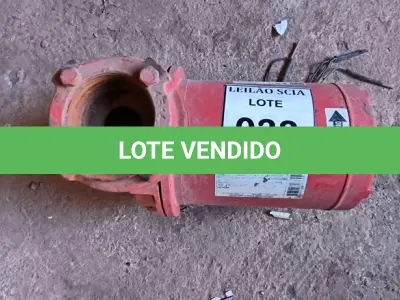 LOTE 033 - 01 BOMBA D’ÁGUA.  (NO ESTADO) ATENÇÃO! FAZER A VISITAÇÃO ANTES DE ARREMATAR, NÃO SABEMOS SE FUNCIONA. LEILÃO NÃO TEM GARANTIA E NEM DEVOLUÇÃO, SUJEITO A POSSÍVEIS AVARIAS VISÍVEIS/OCULTAS E/OU AUSÊNCIA DE COMPONENTES.