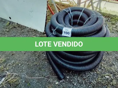 LOTE 100 - 01 ROLO DE MANGUEIRA ELETRODUTO. (NO ESTADO) ATENÇÃO! FAZER A VISITAÇÃO ANTES DE ARREMATAR, NÃO SABEMOS SE FUNCIONA. LEILÃO NÃO TEM GARANTIA E NEM DEVOLUÇÃO, SUJEITO A POSSÍVEIS AVARIAS VISÍVEIS/OCULTAS E/OU AUSÊNCIA DE COMPONENTES.
