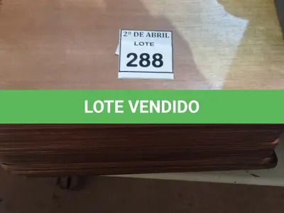 LOTE 288 - 20 TÁBUAS. (NO ESTADO) ATENÇÃO! FAZER A VISITAÇÃO ANTES DE ARREMATAR, NÃO SABEMOS SE FUNCIONA. LEILÃO NÃO TEM GARANTIA E NEM DEVOLUÇÃO, SUJEITO A POSSÍVEIS AVARIAS VISÍVEIS/OCULTAS E/OU AUSÊNCIA DE COMPONENTES.