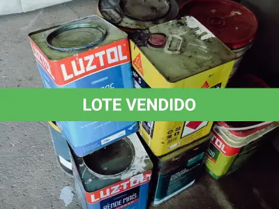 LOTE 084 - 01 LOTE COM TINTAS E MASSAS DIVERSAS. (NO ESTADO) ATENÇÃO! FAZER A VISITAÇÃO ANTES DE ARREMATAR, NÃO SABEMOS SE FUNCIONA. LEILÃO NÃO TEM GARANTIA E NEM DEVOLUÇÃO, SUJEITO A POSSÍVEIS AVARIAS VISÍVEIS/OCULTAS E/OU AUSÊNCIA DE COMPONENTES.
