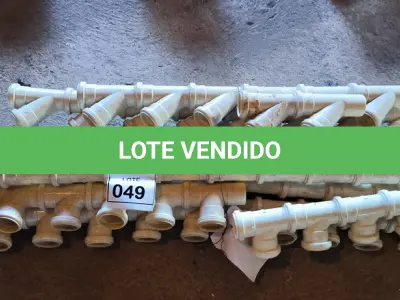 LOTE 049 -  01 LOTE COM CONEXÕES T 50X50, JUNÇÃO Y 50X50 (NO ESTADO) ATENÇÃO! FAZER A VISITAÇÃO ANTES DE ARREMATAR, NÃO SABEMOS SE FUNCIONA. LEILÃO NÃO TEM GARANTIA E NEM DEVOLUÇÃO, SUJEITO A POSSÍVEIS AVARIAS VISÍVEIS/OCULTAS E/OU AUSÊNCIA DE COMPONENTES.
