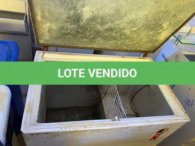 LOTE 436 - 01 FREEZER HORIZONTAL. (NO ESTADO) ATENÇÃO! FAZER A VISITAÇÃO ANTES DE ARREMATAR, NÃO SABEMOS SE FUNCIONA. LEILÃO NÃO TEM GARANTIA E NEM DEVOLUÇÃO, SUJEITO A POSSÍVEIS AVARIAS VISÍVEIS/OCULTAS E/OU AUSÊNCIA DE COMPONENTES.
