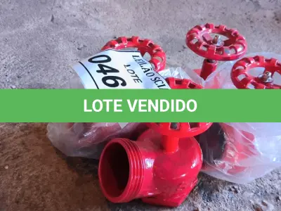 LOTE 046 -  04 VÁLVULAS ANGULAR PARA HIDRANTE (NO ESTADO) ATENÇÃO! FAZER A VISITAÇÃO ANTES DE ARREMATAR, NÃO SABEMOS SE FUNCIONA. LEILÃO NÃO TEM GARANTIA E NEM DEVOLUÇÃO, SUJEITO A POSSÍVEIS AVARIAS VISÍVEIS/OCULTAS E/OU AUSÊNCIA DE COMPONENTES.