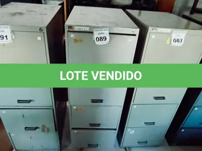 LOTE 089 - 01 ARQUIVO DE AÇO.  (NO ESTADO) ATENÇÃO! FAZER A VISITAÇÃO ANTES DE ARREMATAR, NÃO SABEMOS SE FUNCIONA. LEILÃO NÃO TEM GARANTIA E NEM DEVOLUÇÃO, SUJEITO A POSSÍVEIS AVARIAS VISÍVEIS/OCULTAS E/OU AUSÊNCIA DE COMPONENTES.