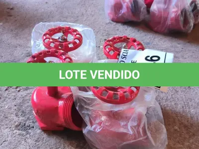 LOTE 046 -  04 VÁLVULAS ANGULAR PARA HIDRANTE (NO ESTADO) ATENÇÃO! FAZER A VISITAÇÃO ANTES DE ARREMATAR, NÃO SABEMOS SE FUNCIONA. LEILÃO NÃO TEM GARANTIA E NEM DEVOLUÇÃO, SUJEITO A POSSÍVEIS AVARIAS VISÍVEIS/OCULTAS E/OU AUSÊNCIA DE COMPONENTES.