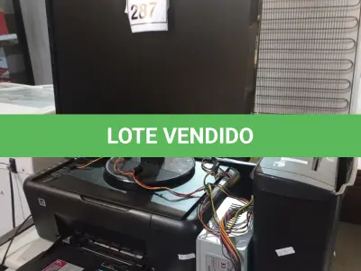 LOTE 287 - 01 IMPRESSORA HP DESKJETF4480, 01 MONITOR E 01 FRAGMENTADORA DE PAPEL. (NO ESTADO) ATENÇÃO! FAZER A VISITAÇÃO ANTES DE ARREMATAR, NÃO SABEMOS SE FUNCIONA. LEILÃO NÃO TEM GARANTIA E NEM DEVOLUÇÃO, SUJEITO A POSSÍVEIS AVARIAS VISÍVEIS/OCULTAS E/OU AUSÊNCIA DE COMPONENTES.
