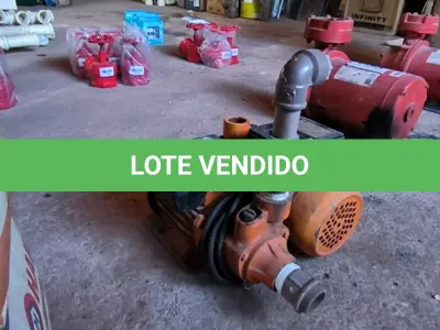 LOTE 034 - 02 BOMBAS D’ÁGUA.  (NO ESTADO) ATENÇÃO! FAZER A VISITAÇÃO ANTES DE ARREMATAR, NÃO SABEMOS SE FUNCIONA. LEILÃO NÃO TEM GARANTIA E NEM DEVOLUÇÃO, SUJEITO A POSSÍVEIS AVARIAS VISÍVEIS/OCULTAS E/OU AUSÊNCIA DE COMPONENTES.