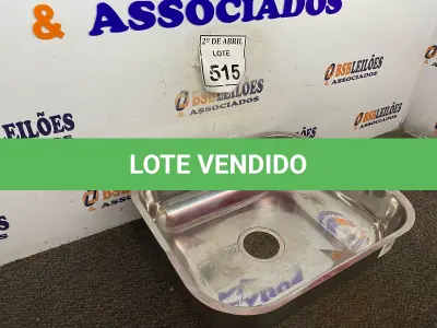 LOTE 515 - 01 CUBA EM INOX 400X340X140MM. (NO ESTADO) ATENÇÃO! FAZER A VISITAÇÃO ANTES DE ARREMATAR, NÃO SABEMOS SE FUNCIONA. LEILÃO NÃO TEM GARANTIA E NEM DEVOLUÇÃO, SUJEITO A POSSÍVEIS AVARIAS VISÍVEIS/OCULTAS E/OU AUSÊNCIA DE COMPONENTES.