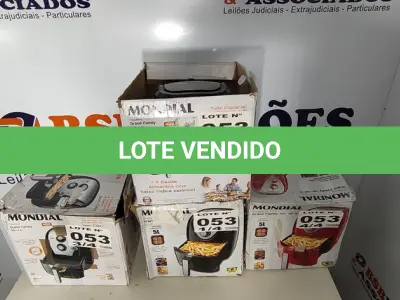 LOTE 053 - 04 - FRITADEIRAS SEM ÓLEO AIR FRYER 5LITROS, MONDIAL 110V (NO ESTADO, NÃO SABEMOS SE FUNCIONA. LEILÃO NÃO TEM GARANTIA E NEM DEVOLUÇÃO, SUJEITO A POSSÍVEIS AVARIAS VISÍVEIS/OCULTAS E/OU AUSÊNCIA DE COMPONENTES)