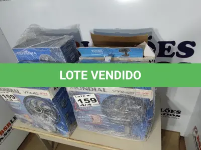 LOTE 159 - 04 - VENTILADORES DIVERSOS 110V (NO ESTADO, NÃO SABEMOS SE FUNCIONA. LEILÃO NÃO TEM GARANTIA E NEM DEVOLUÇÃO, SUJEITO A POSSÍVEIS AVARIAS VISÍVEIS/OCULTAS E/OU AUSÊNCIA DE COMPONENTES)