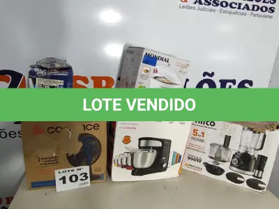 LOTE 103 - 05 – ELETRODOMÉSTICOS DIVERSOS (NO ESTADO, NÃO SABEMOS SE FUNCIONA. LEILÃO NÃO TEM GARANTIA E NEM DEVOLUÇÃO, SUJEITO A POSSÍVEIS AVARIAS VISÍVEIS/OCULTAS E/OU AUSÊNCIA DE COMPONENTES)