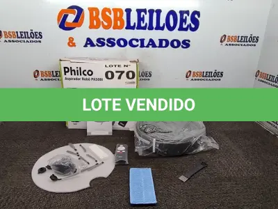 LOTE 070 - 01 - ASPIRADOR ROBÔ PHILCO PAS08C - BIVOLT (NO ESTADO, NÃO SABEMOS SE FUNCIONA. LEILÃO NÃO TEM GARANTIA E NEM DEVOLUÇÃO, SUJEITO A POSSÍVEIS AVARIAS VISÍVEIS/OCULTAS E/OU AUSÊNCIA DE COMPONENTES)