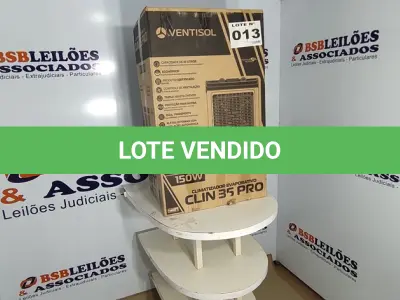 LOTE 013 - 01 - CLIMATIZADOR 35 LITROS 150W CLIN 35 PRO VENTISOL 127V (NO ESTADO, NÃO SABEMOS SE FUNCIONA. LEILÃO NÃO TEM GARANTIA E NEM DEVOLUÇÃO, SUJEITO A POSSÍVEIS AVARIAS VISÍVEIS/OCULTAS E/OU AUSÊNCIA DE COMPONENTES)