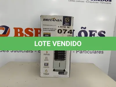 LOTE 074 - 01 - CLIMATIZADOR DE AR BRITÂNIA 5 EM 1 BCL05FI 127VOLTS (NO ESTADO, NÃO SABEMOS SE FUNCIONA. LEILÃO NÃO TEM GARANTIA E NEM DEVOLUÇÃO, SUJEITO A POSSÍVEIS AVARIAS VISÍVEIS/OCULTAS E/OU AUSÊNCIA DE COMPONENTES)